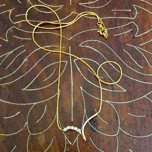 Gold Colored V Shapped Necklace